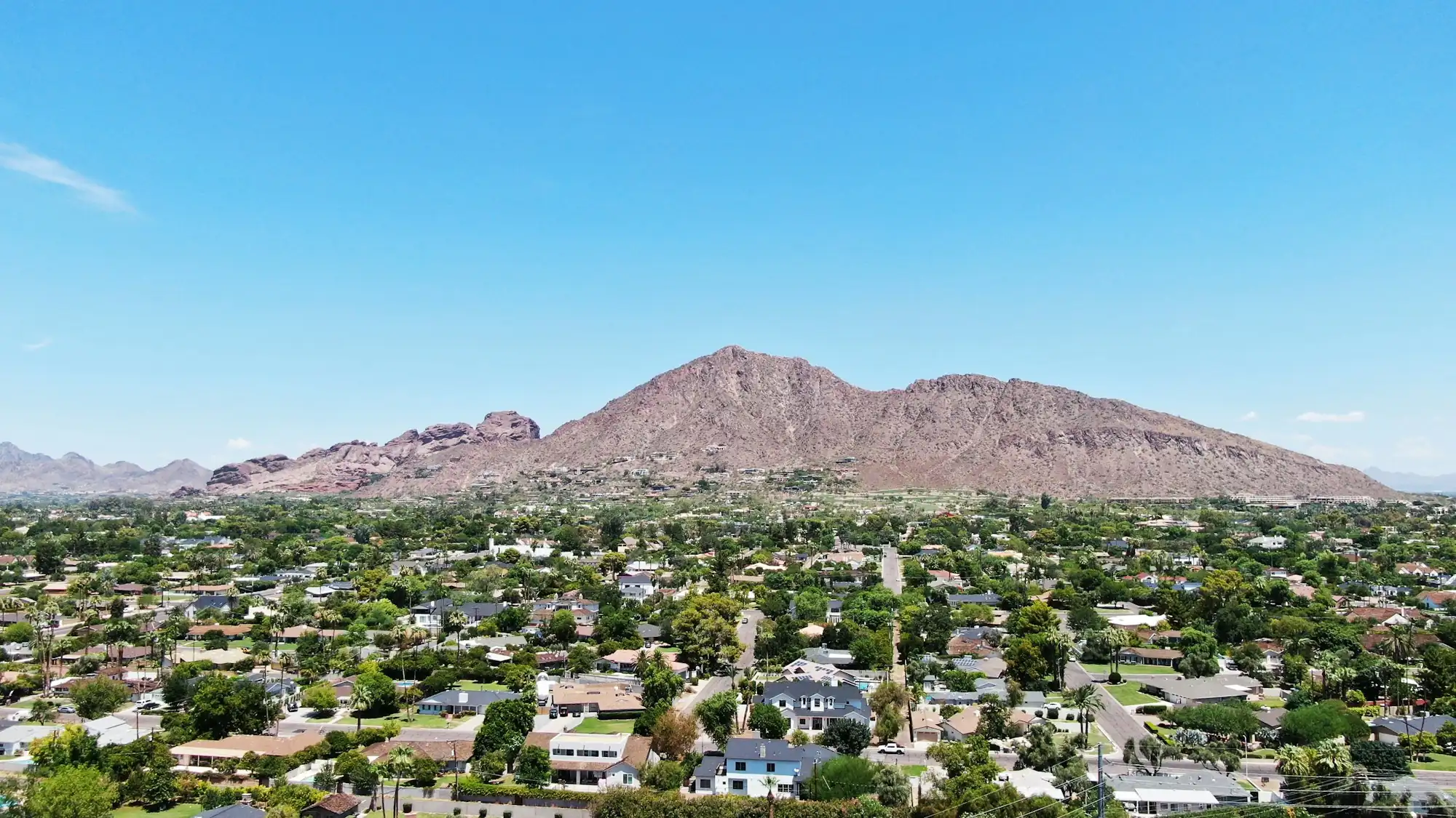 Camelback Mountain above an Arcadia neighborhood (placeholder photo)