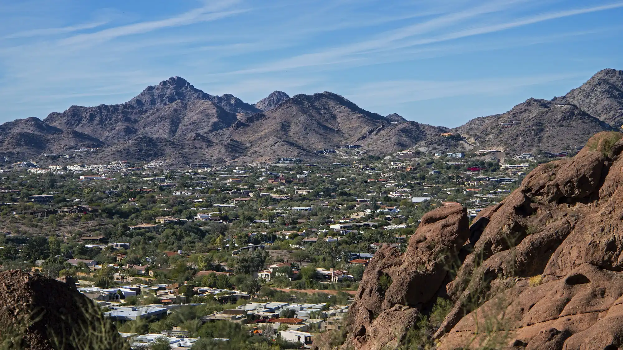 Paradise Valley homes below the mountains (placeholder photo)